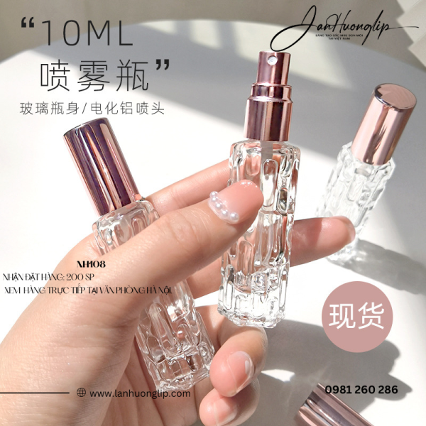 Vỏ chai chiết nước hoa 10ml tại LAN HƯƠNG LIP vừa chất lượng vừa có mức giá hợp lý